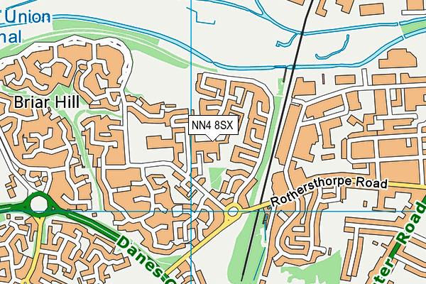 NN4 8SX map - OS VectorMap District (Ordnance Survey)
