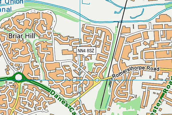 NN4 8SZ map - OS VectorMap District (Ordnance Survey)