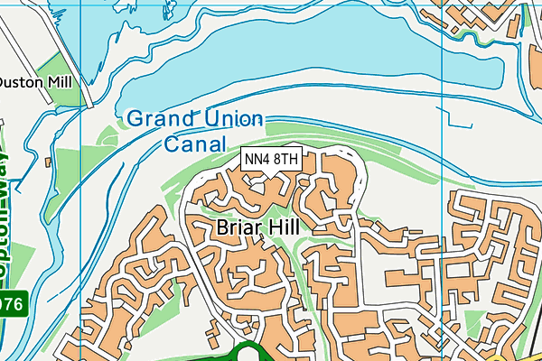 NN4 8TH map - OS VectorMap District (Ordnance Survey)