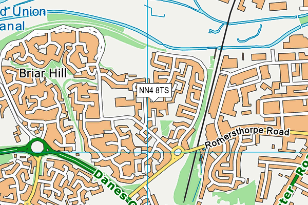 NN4 8TS map - OS VectorMap District (Ordnance Survey)