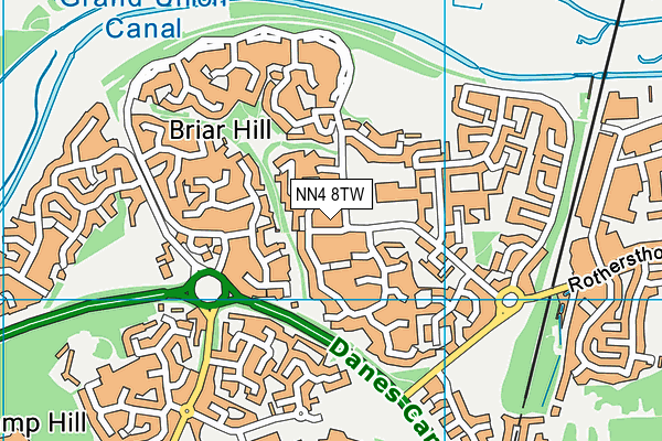 NN4 8TW map - OS VectorMap District (Ordnance Survey)
