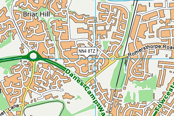 NN4 8TZ map - OS VectorMap District (Ordnance Survey)