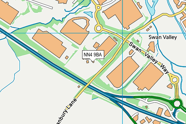NN4 9BA map - OS VectorMap District (Ordnance Survey)