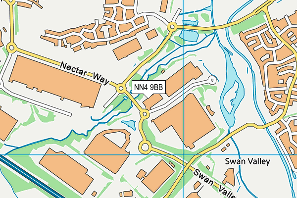 NN4 9BB map - OS VectorMap District (Ordnance Survey)