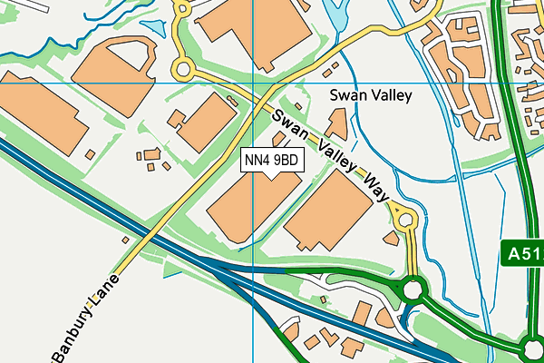NN4 9BD map - OS VectorMap District (Ordnance Survey)