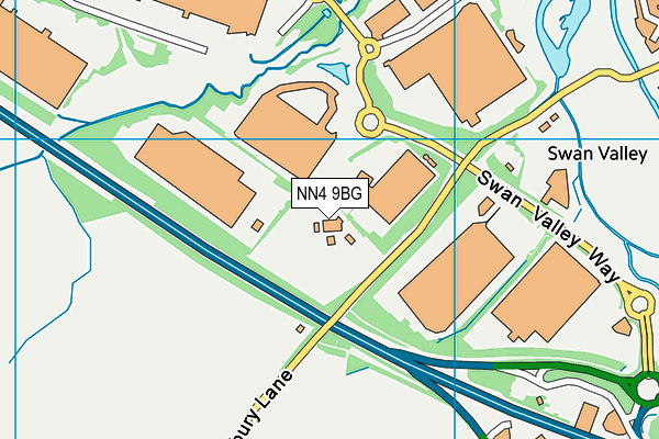 NN4 9BG map - OS VectorMap District (Ordnance Survey)