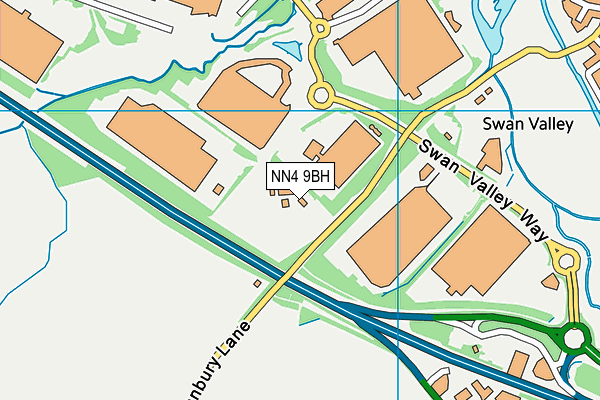 NN4 9BH map - OS VectorMap District (Ordnance Survey)