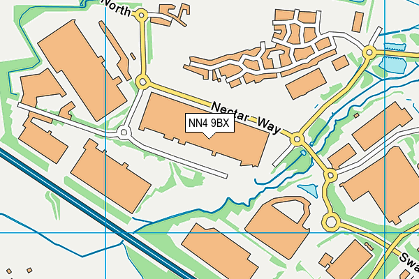 NN4 9BX map - OS VectorMap District (Ordnance Survey)