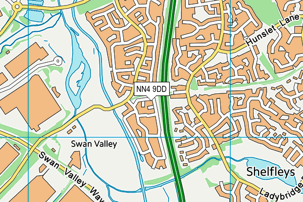 NN4 9DD map - OS VectorMap District (Ordnance Survey)