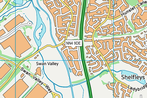 NN4 9DE map - OS VectorMap District (Ordnance Survey)