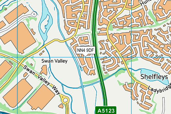 NN4 9DF map - OS VectorMap District (Ordnance Survey)