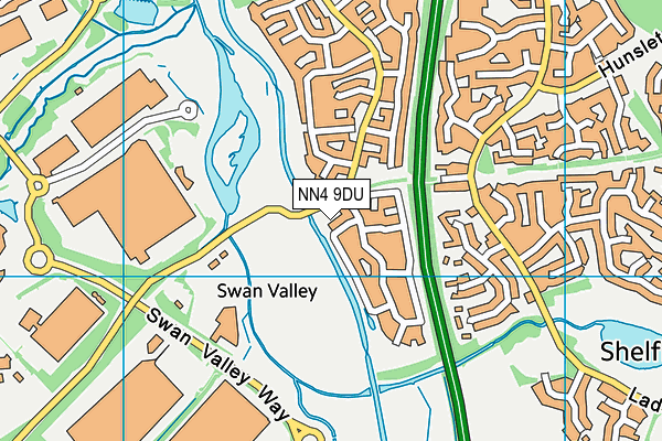 NN4 9DU map - OS VectorMap District (Ordnance Survey)