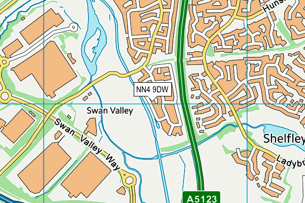 NN4 9DW map - OS VectorMap District (Ordnance Survey)