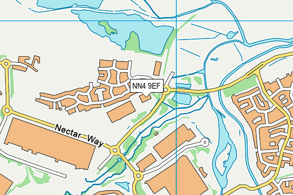 NN4 9EF map - OS VectorMap District (Ordnance Survey)
