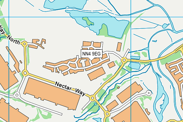 NN4 9EG map - OS VectorMap District (Ordnance Survey)