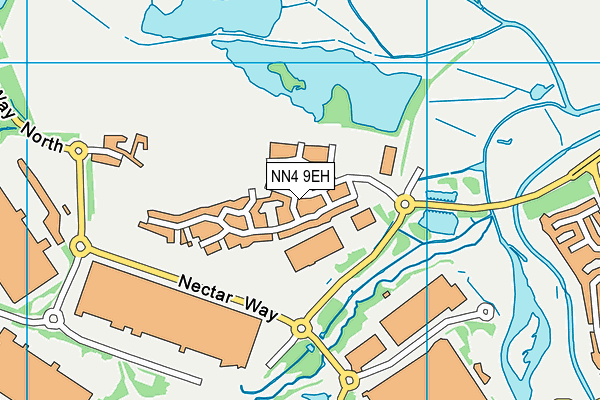 NN4 9EH map - OS VectorMap District (Ordnance Survey)