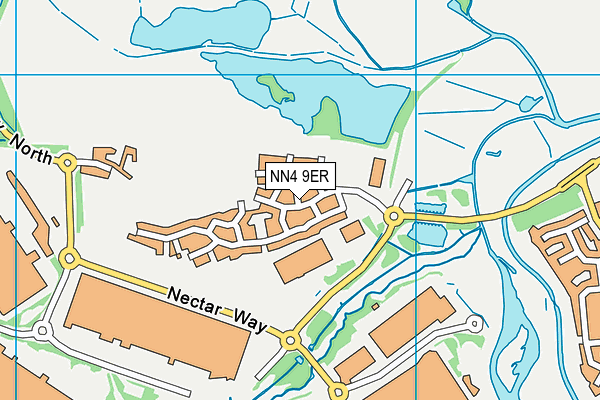 NN4 9ER map - OS VectorMap District (Ordnance Survey)