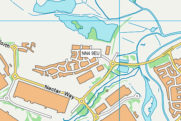 NN4 9EU map - OS VectorMap District (Ordnance Survey)