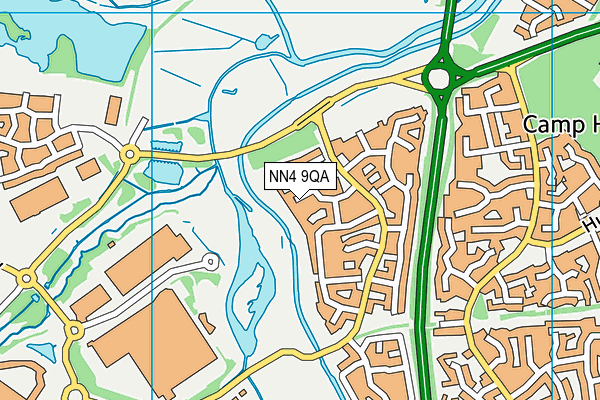 NN4 9QA map - OS VectorMap District (Ordnance Survey)