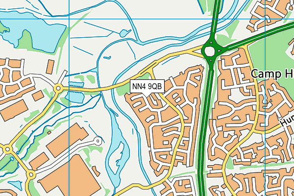 NN4 9QB map - OS VectorMap District (Ordnance Survey)