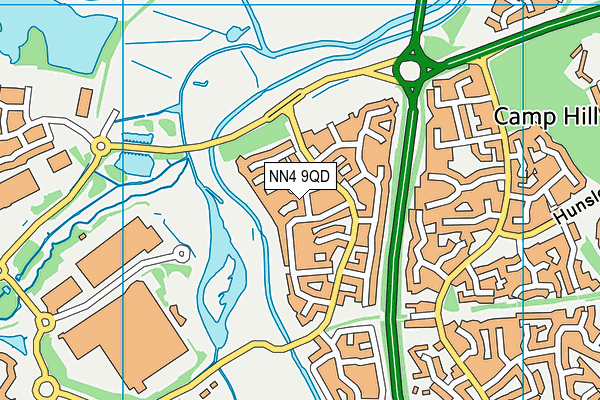 NN4 9QD map - OS VectorMap District (Ordnance Survey)