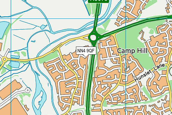 NN4 9QF map - OS VectorMap District (Ordnance Survey)