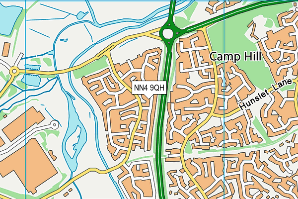 NN4 9QH map - OS VectorMap District (Ordnance Survey)