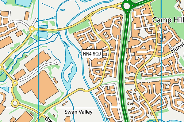 NN4 9QJ map - OS VectorMap District (Ordnance Survey)