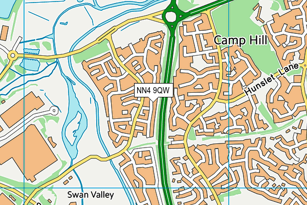 NN4 9QW map - OS VectorMap District (Ordnance Survey)