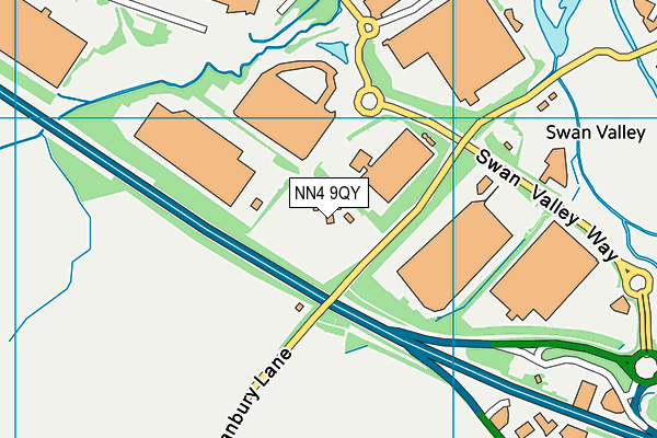 NN4 9QY map - OS VectorMap District (Ordnance Survey)