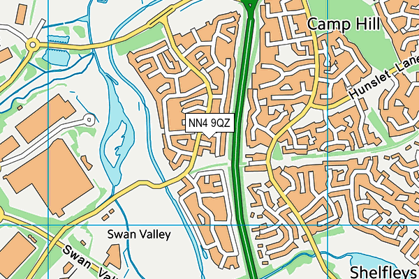 NN4 9QZ map - OS VectorMap District (Ordnance Survey)