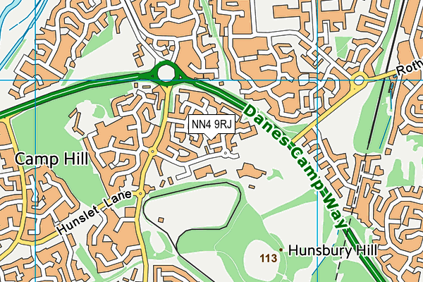 NN4 9RJ map - OS VectorMap District (Ordnance Survey)