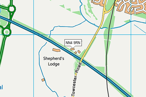 NN4 9RN map - OS VectorMap District (Ordnance Survey)