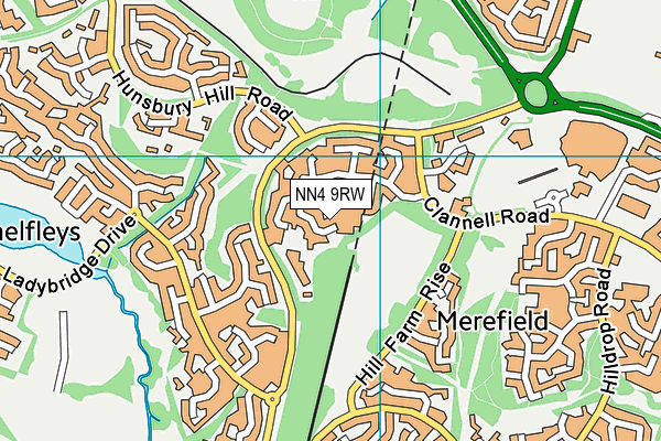 NN4 9RW map - OS VectorMap District (Ordnance Survey)