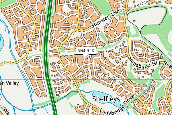 NN4 9TX map - OS VectorMap District (Ordnance Survey)