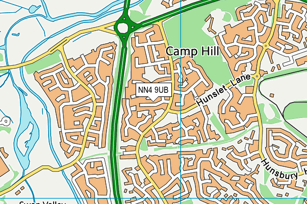 NN4 9UB map - OS VectorMap District (Ordnance Survey)