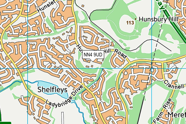 NN4 9UD map - OS VectorMap District (Ordnance Survey)