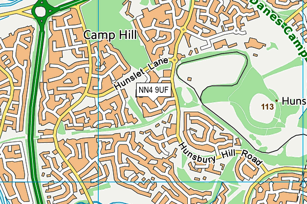 NN4 9UF map - OS VectorMap District (Ordnance Survey)