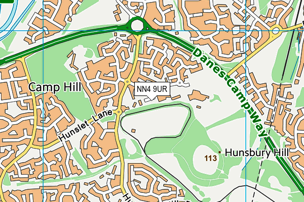 NN4 9UR map - OS VectorMap District (Ordnance Survey)