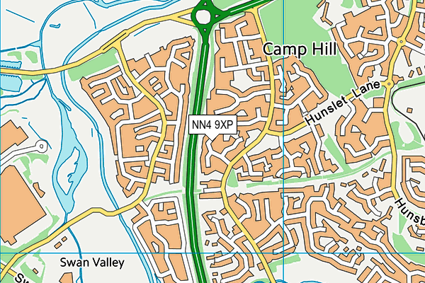 NN4 9XP map - OS VectorMap District (Ordnance Survey)