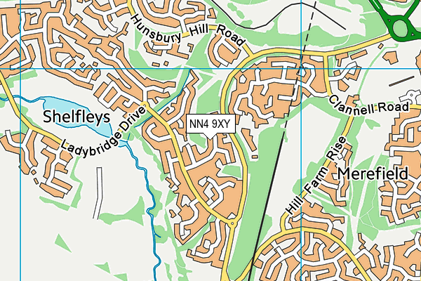 NN4 9XY map - OS VectorMap District (Ordnance Survey)