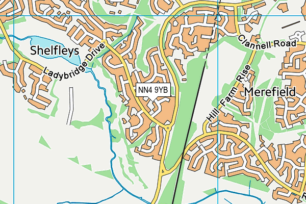 NN4 9YB map - OS VectorMap District (Ordnance Survey)