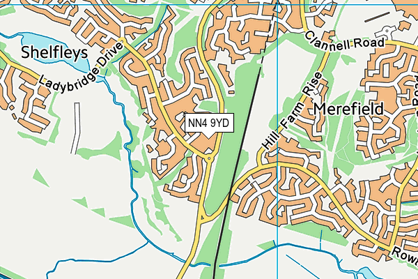 NN4 9YD map - OS VectorMap District (Ordnance Survey)