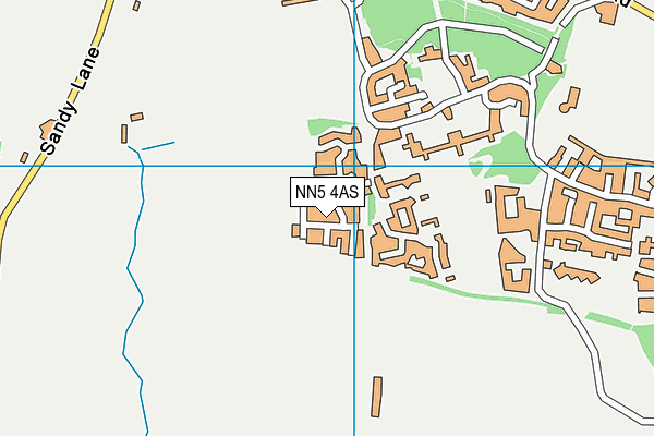NN5 4AS map - OS VectorMap District (Ordnance Survey)