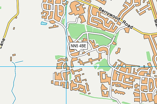 NN5 4BE map - OS VectorMap District (Ordnance Survey)