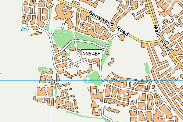 NN5 4BF map - OS VectorMap District (Ordnance Survey)