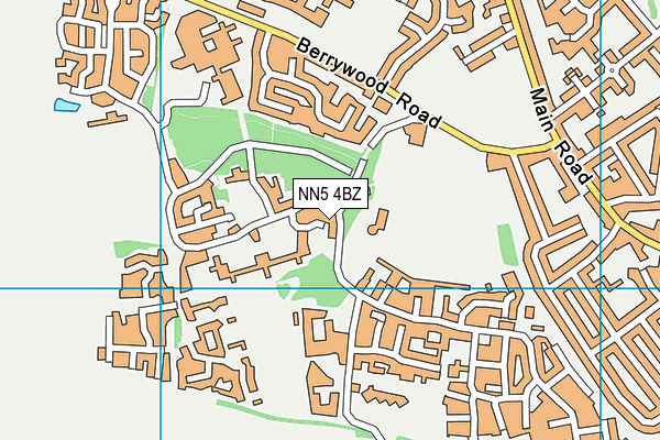 NN5 4BZ map - OS VectorMap District (Ordnance Survey)