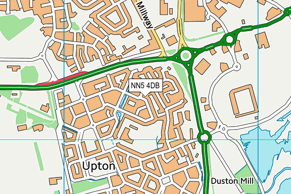 NN5 4DB map - OS VectorMap District (Ordnance Survey)