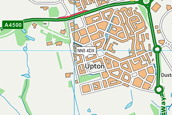 NN5 4DX map - OS VectorMap District (Ordnance Survey)