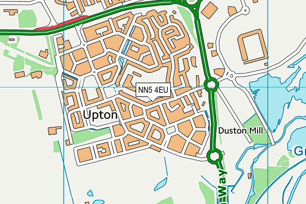 NN5 4EU map - OS VectorMap District (Ordnance Survey)